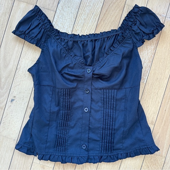 button down v-neck - Picture 3 of 4